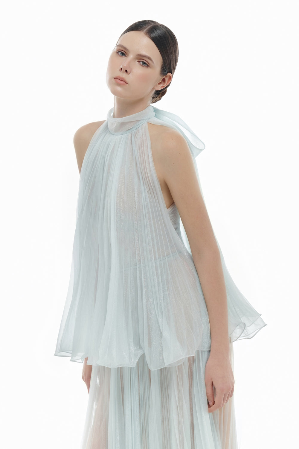 Margaux Halter Polyester Maxi Dress - MEAN BLVD