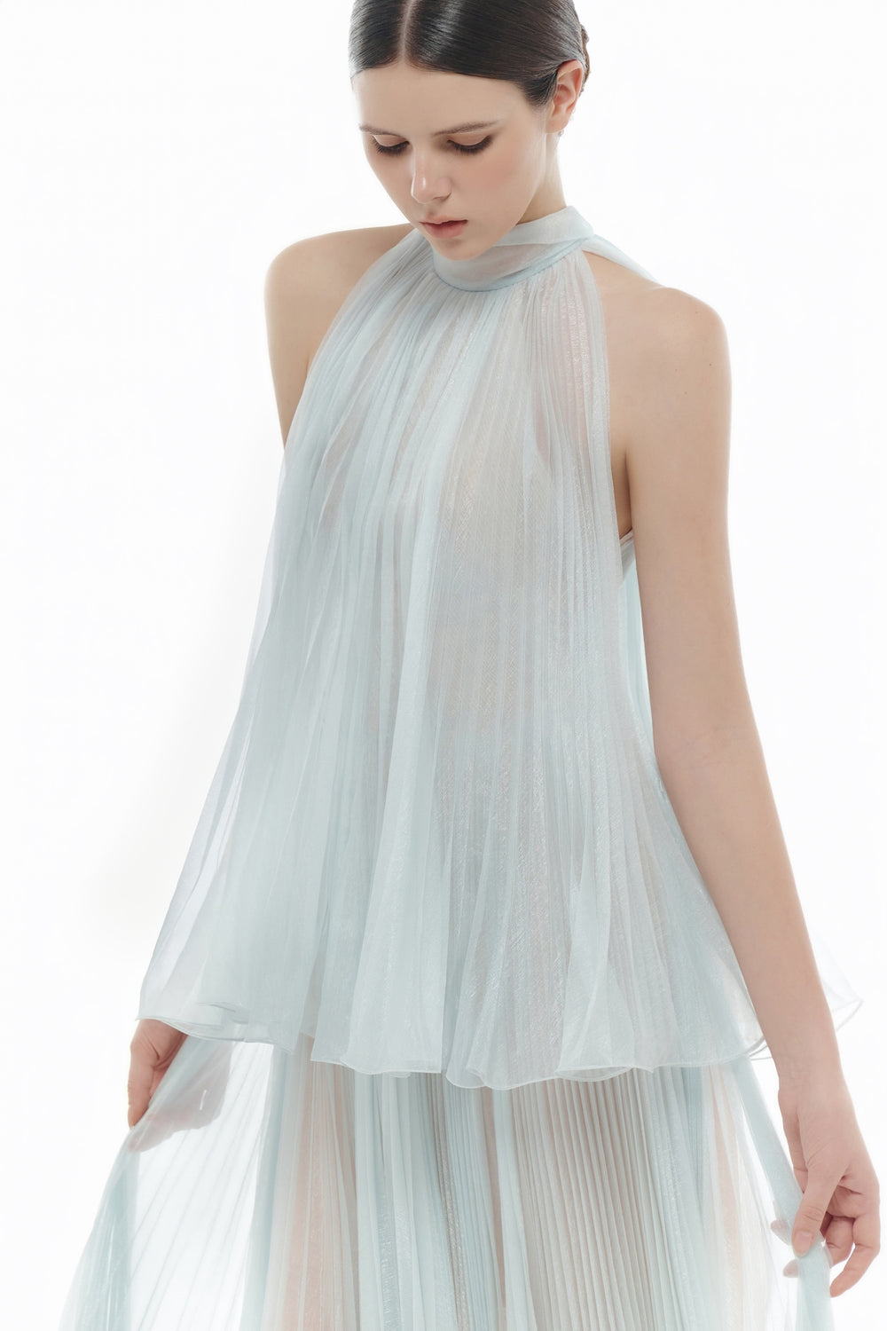 Margaux Halter Polyester Maxi Dress - MEAN BLVD