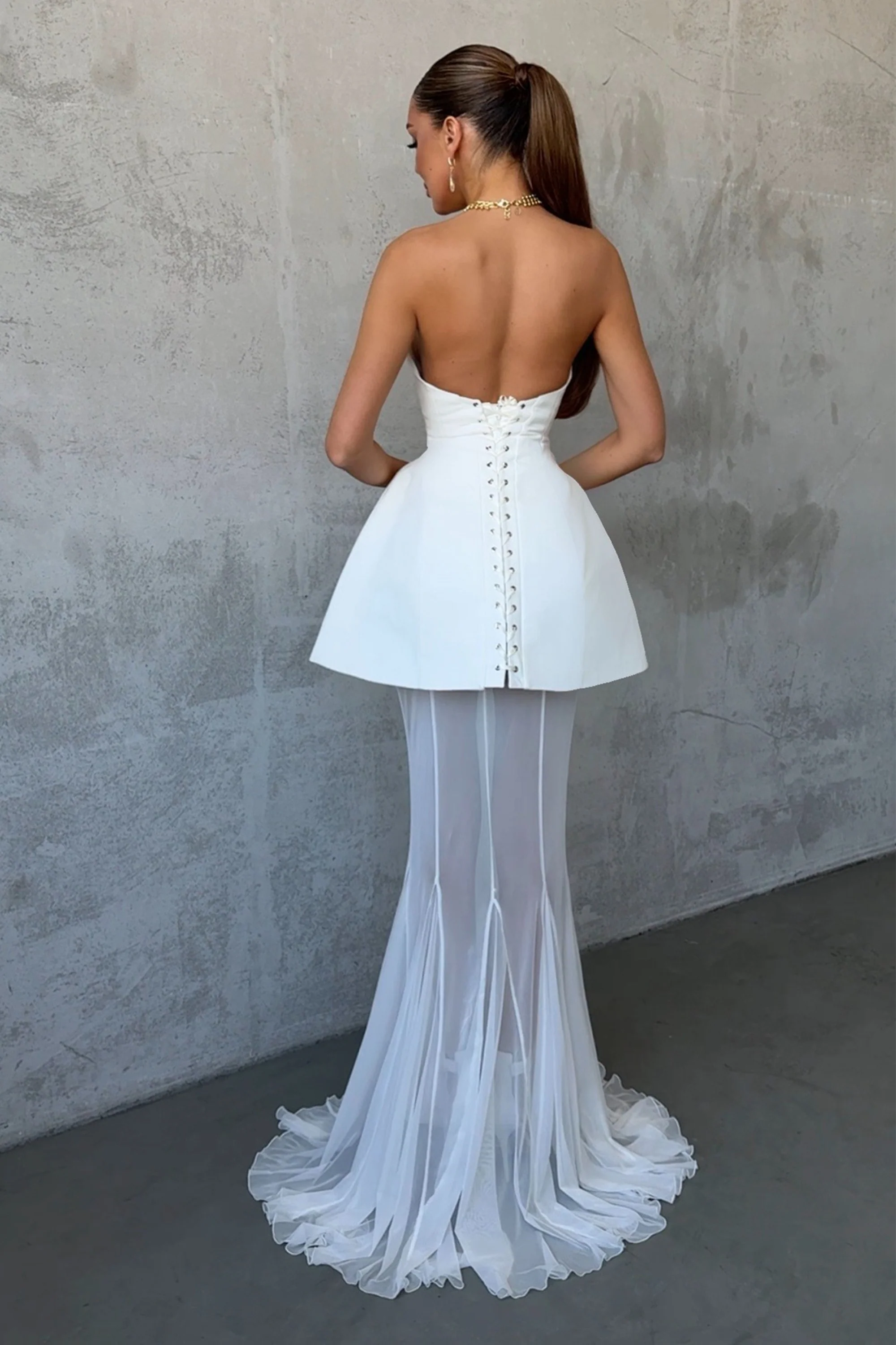 Eka Skirt Set - White