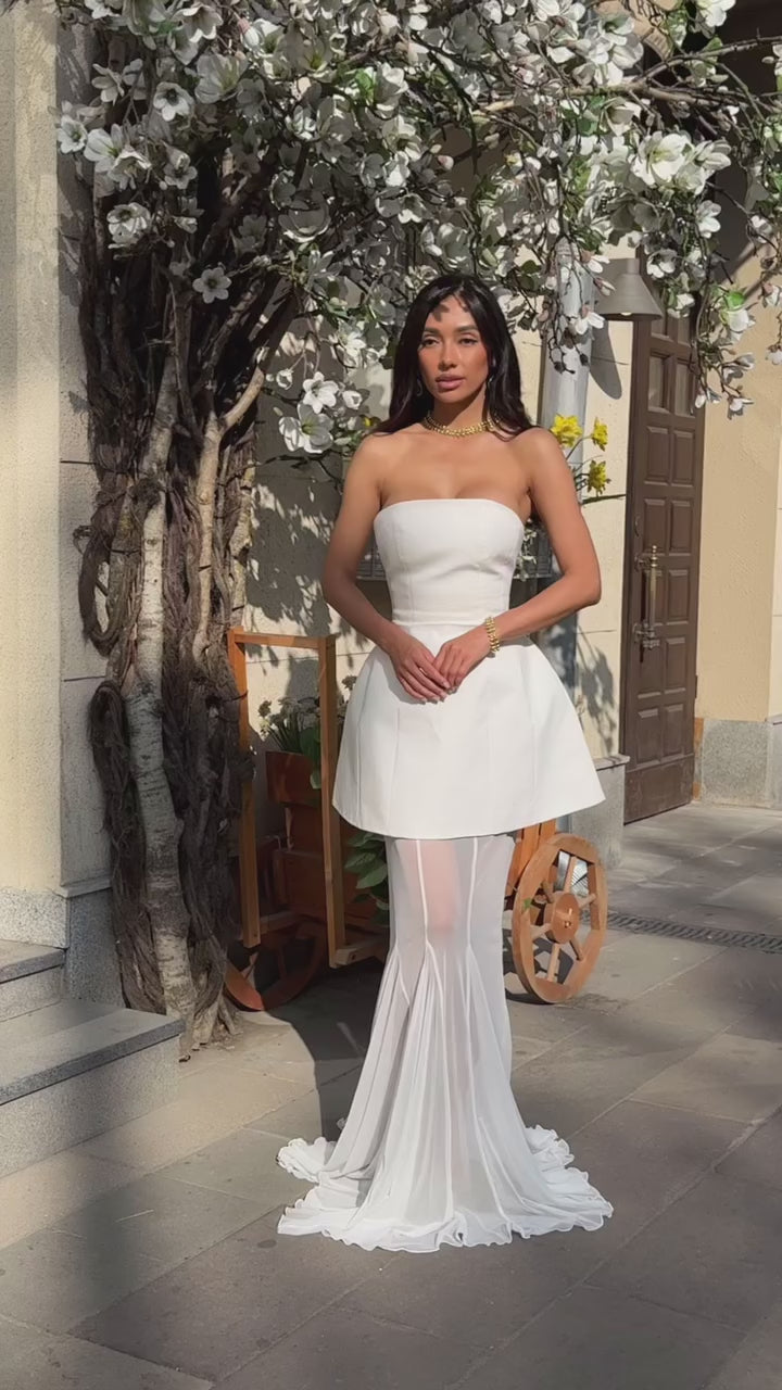 Eka Skirt Set - White