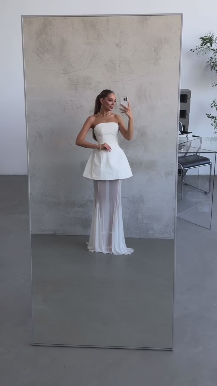 Eka Skirt Set - White